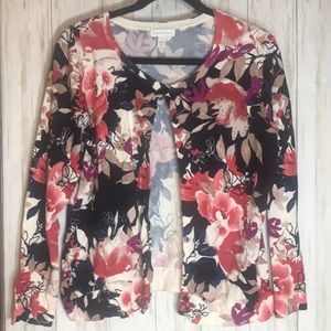 Charter Club floral cardigan size L